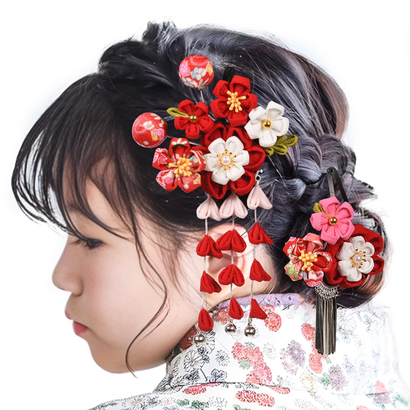 

OTAKUMARKET Выпускной прически Юката Цветок для волос Украшение для волос для девочек и 4 вида украшений Сити-Го-Сан, 753, Церемония, Церемония совершеннолетия,