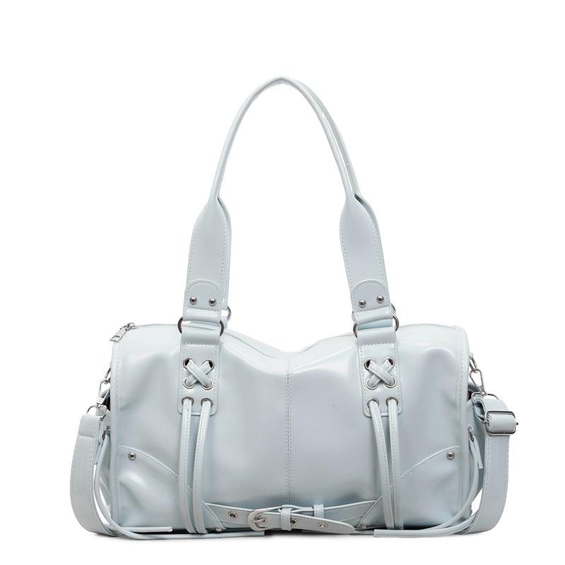 High-end Bost Shoulder Bag Tassel Riveted Motorcycle Handbag Large Capacity Tote Bag Fashi Y2k Multi-pocket Underarm Bag