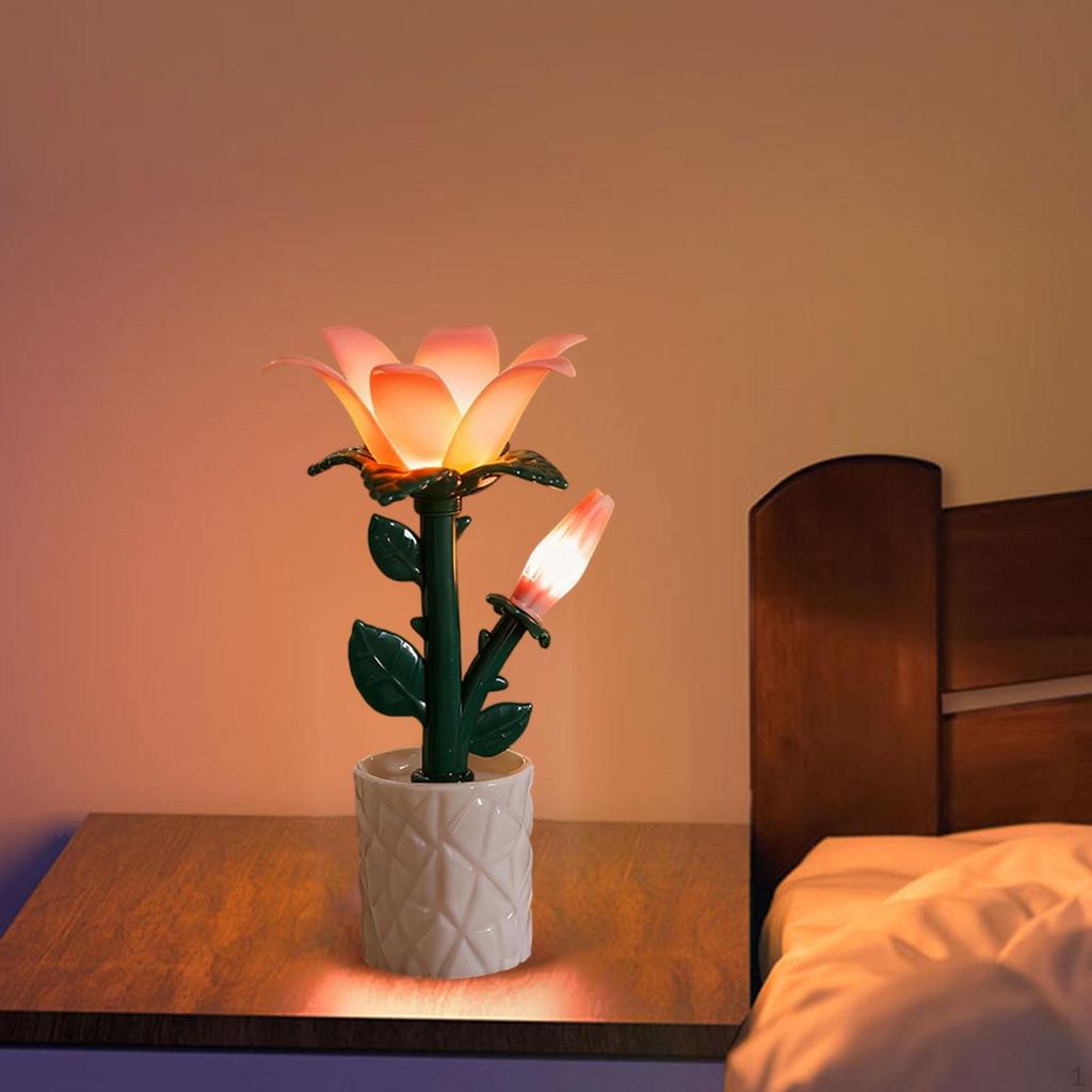 Flower Desk Lamp Ambient Light Building Blocks for Nursery