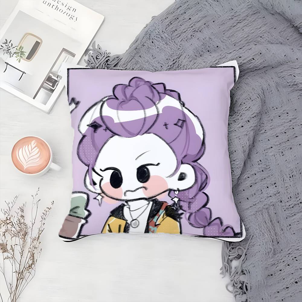 Hot Movie K--Kpop Demon Hunters-MT Beautiful Pillow Case Printing Pillowcase Living Room Sofa Cushion Cover Bedroom Room Decor