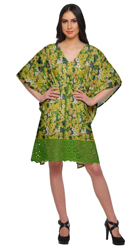 Moomaya Short Caftan Cover Up Dress Printed Women Kaftan Beachwear Cover Up