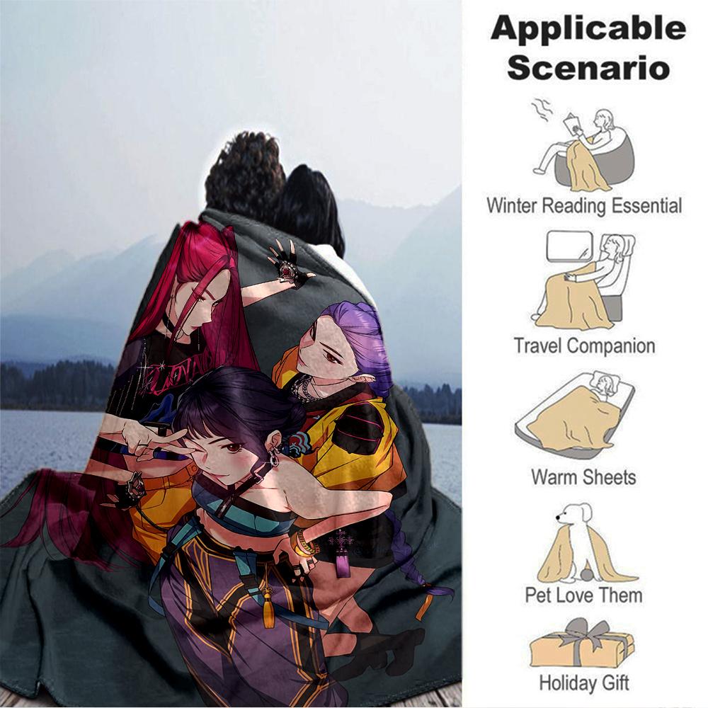 Fantasy Battle Trio Blanket Soft Throw Blanket For Home Bedroom Bed Sofa Travel Office Solid Christmas Blanket