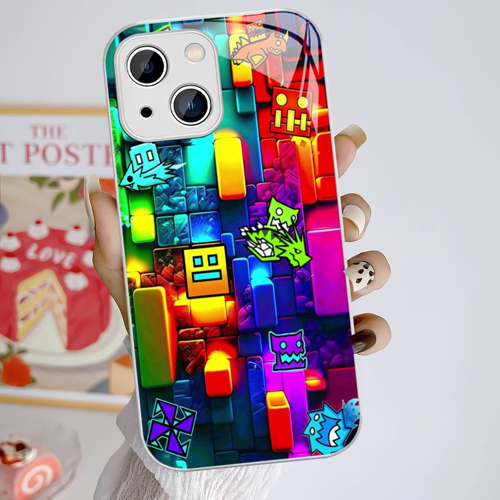 

Game Geometry Dash For IPhone 14 13 12 Mini 11 Pro XS Max X XR 14 Plus Tempered Glass Cover iphone 12