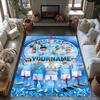 Manchester City Personalized Text Area Rug Perfect for Balcony Playrooms Study Room Kitchen Antislip Carpet Decorate Offices Gift for Festivals
