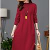 Half Turtleneck Knitted Dress for Women In Autumn and Winter Solid Color Loose Long Sweater Casual Women's Wear