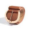 Suede Women Wide Belt Rivet Western Cowboy Belt Adjustable Leather Waistband  Pants Accessories
