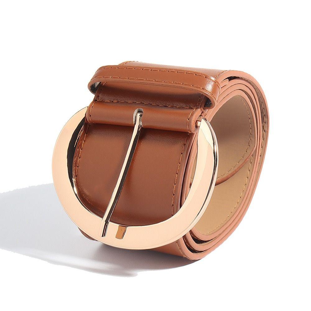 Suede Women Wide Belt Rivet Western Cowboy Belt Adjustable Leather Waistband  Pants Accessories