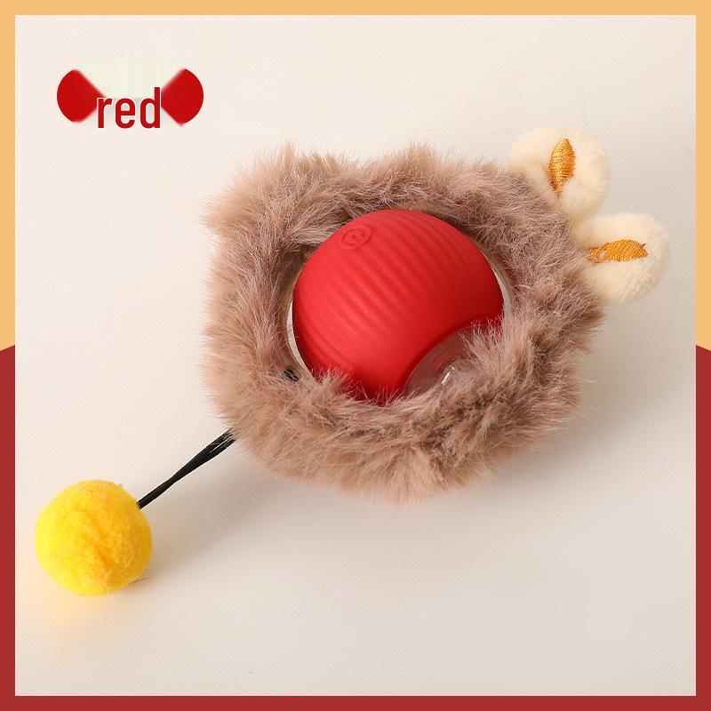 Elektrischer interaktiver Katzen-Teaser-Ball und -Stick Kätzchen-Spielzeug