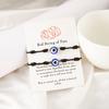Popular Adjustable Red String Bracelet with Blue Evil Eye for Luck and Friendship