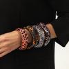 Personalized Retro Irregular Resin Leopard Print Bracelet, Exaggerated Geometric Acrylic Stacked Bracelet