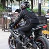 Mens All-Season Motorcycle Riding Jacket Windproof Crash-Resistant Biker Gear Black Full Set