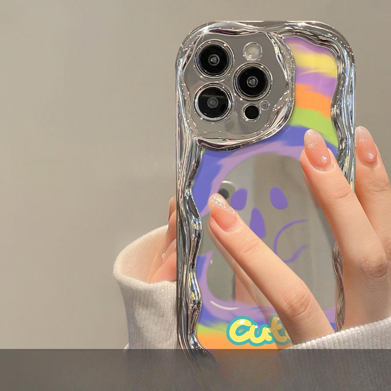 

Забавный Радужный Призрак, применимый к Apple 15 Мобильный Чехол IPhone 14/13pro Посеребренный 12 Creative XS Силикон iPhone 7 Plus
