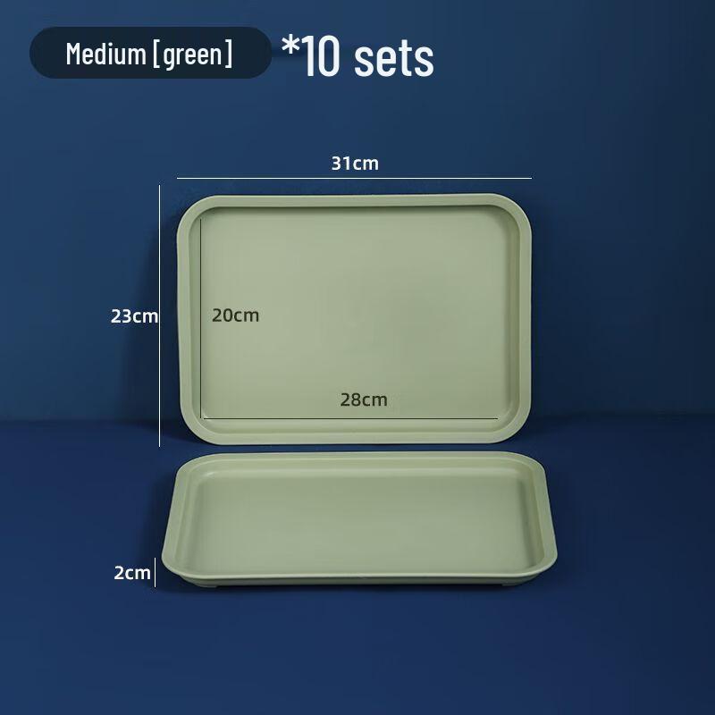 Rectangular White Plastic Serving Tray