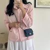 Mini Flip Lock Chain Rhombus Bag Women's Shoulder Crossbody Bag Premium Embroidery Thread Denim Bag Women