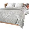 Velmora Cotton Satin Bedding Set White With Ornaments