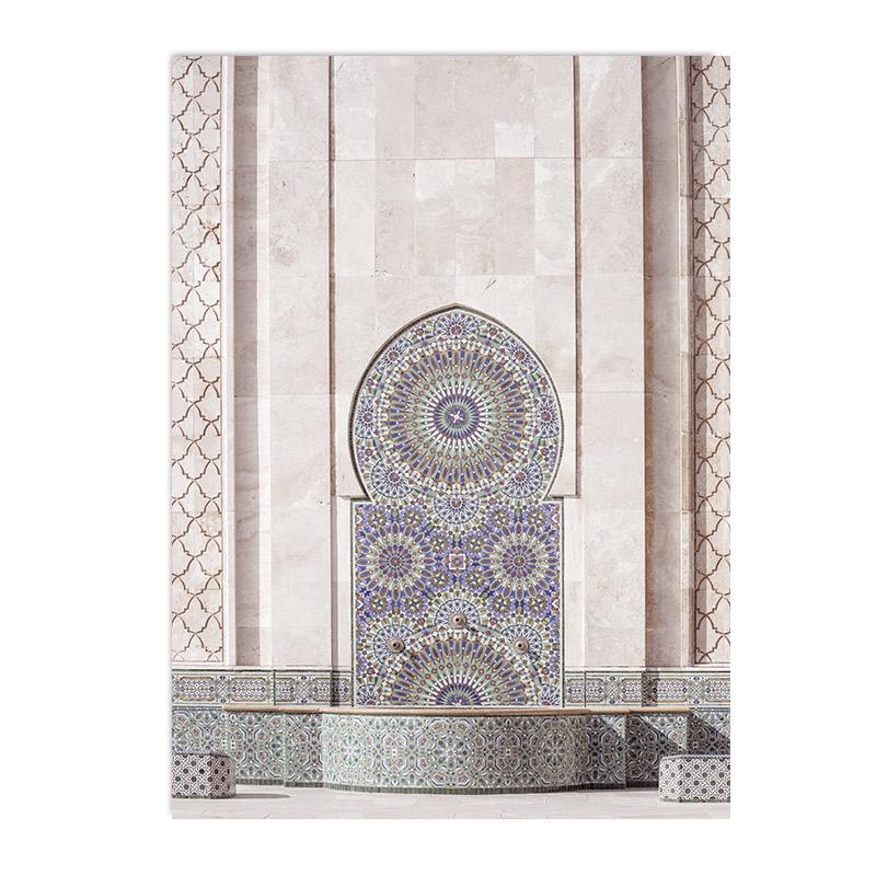 

Marokkaanse Bogen Architectuur художественный холст Schilderij исламитиш арабские принты Moskee Moslim плакат Woonkamer домашний декор 30X40cm No Frame
