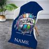 Asciugamano da Spiaggia Personalizzato Graffiti Pallavolo Nome Personalizzato Nella Mia Era del Pallavolo 160x80cm Asciugamani da Bagno in Microfibra Stagione Singola Morbido