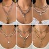 Y2k Heavy Beaded Choker Necklace - Sweet & Cool Star Tassel, Unique Design for Women