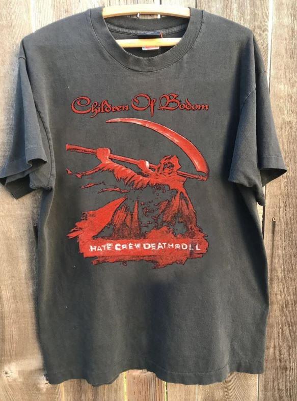 

2003 Children of Bodom Hatecrew Deathroll Graphic Charcoal Unisex Shirt KH16545 Unisex T-Shirt L