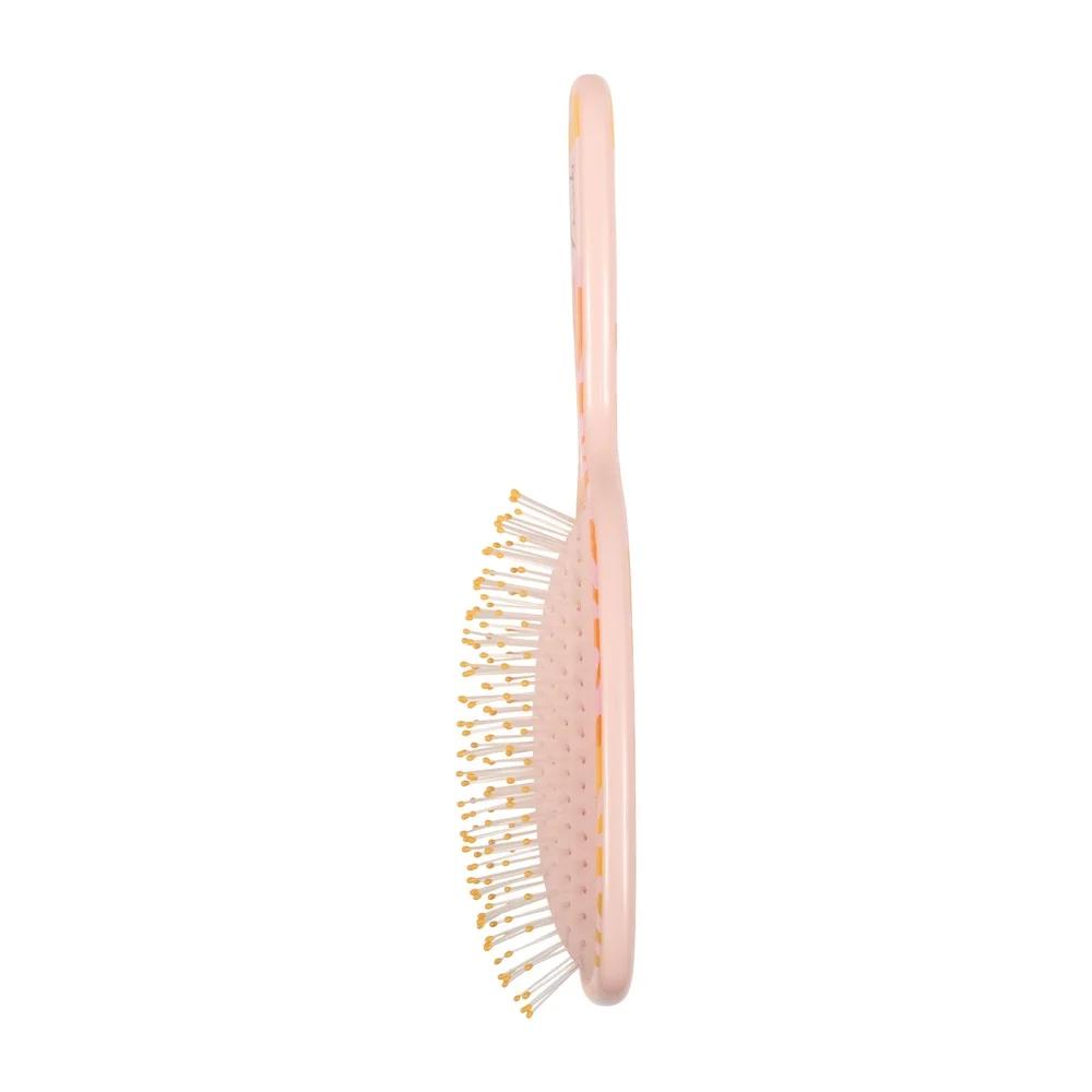 Ouchless Detangler Brush Cushion Brush All Hair Types Ergonomic Handle Tangle Free Styling Ball Tipped Nylon Bristles