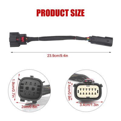 2Pcs Tail Lamp Wiring Harness Adapter Conversion From Halogen To LED Taillight For Dodge Ram 2500 3500 2019 2020 2021 2022-2024