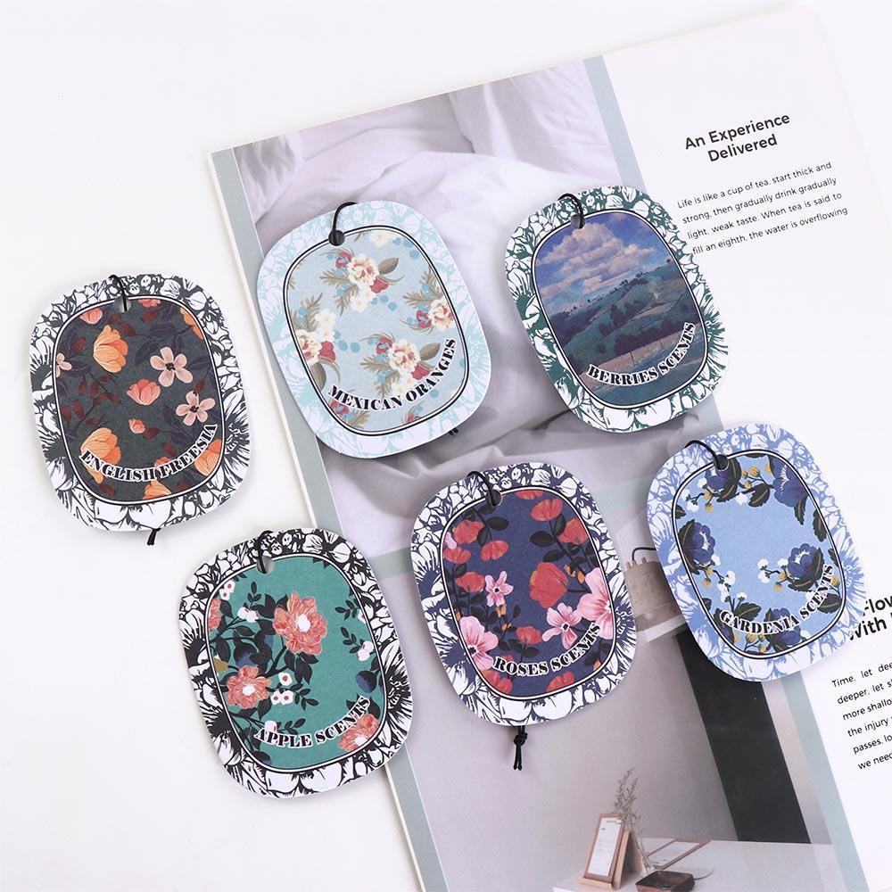 Flower Rearview Mirror Perfume Pendant Ellipse Car Rearview Hanging Ornament Auto Parts Design