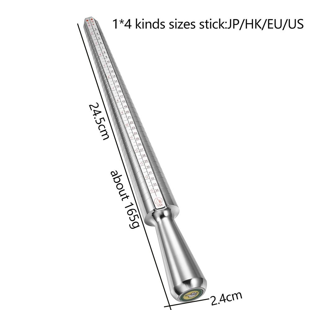 

10 Style Finger Sizes Measuring Equipment Metal Stick Ring Sizer Ring Stick Enlarger Mandrel Gauge Tools Set For Jewelry Making