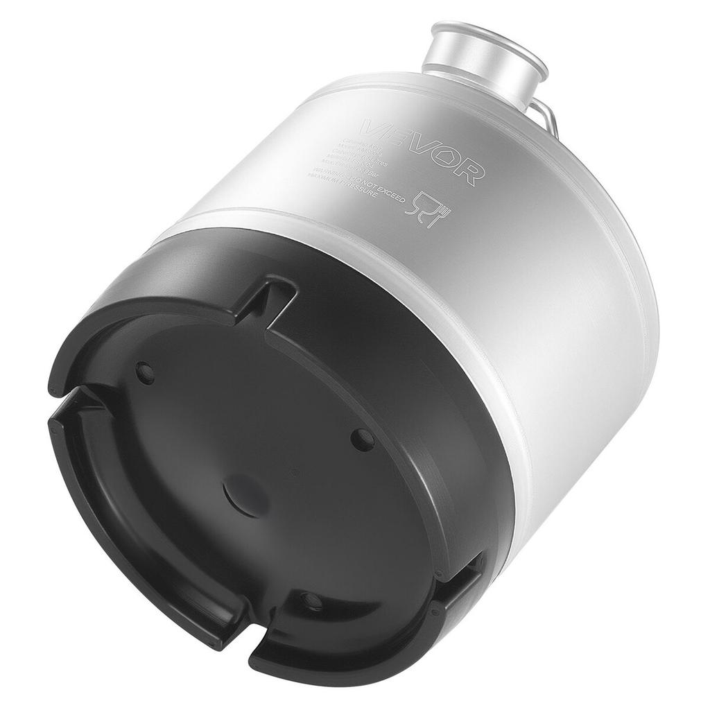 Butoi de curățare, Kit de curățare linie butoi de 6,5L cu conexiune cu cuplor D și bază de cauciuc, Curățător linii bere Folosit pentru curățarea liniilor de bere, Oțel inoxidabil 304