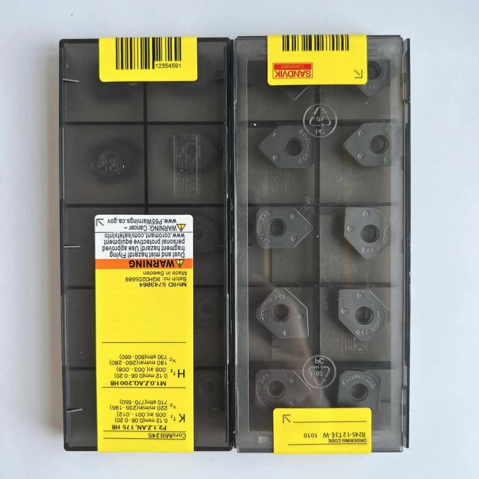 

Original Sandvik / R245-12T3E-W 1010 / CNC lathe carbide blade 10 PCS