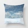 Wish Home Christmas Snowflake Digital Printing Peach Skin Car Pillow Cushion Pillow Case