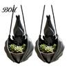 Support de Plante Paysager Distinctif Pot Suspendu en Forme de Chauve-souris, Pot Gothique pour Intérieur Extérieur Jardin Ambiance Mystérieuse Décoration Murale d'Exposition, Unique