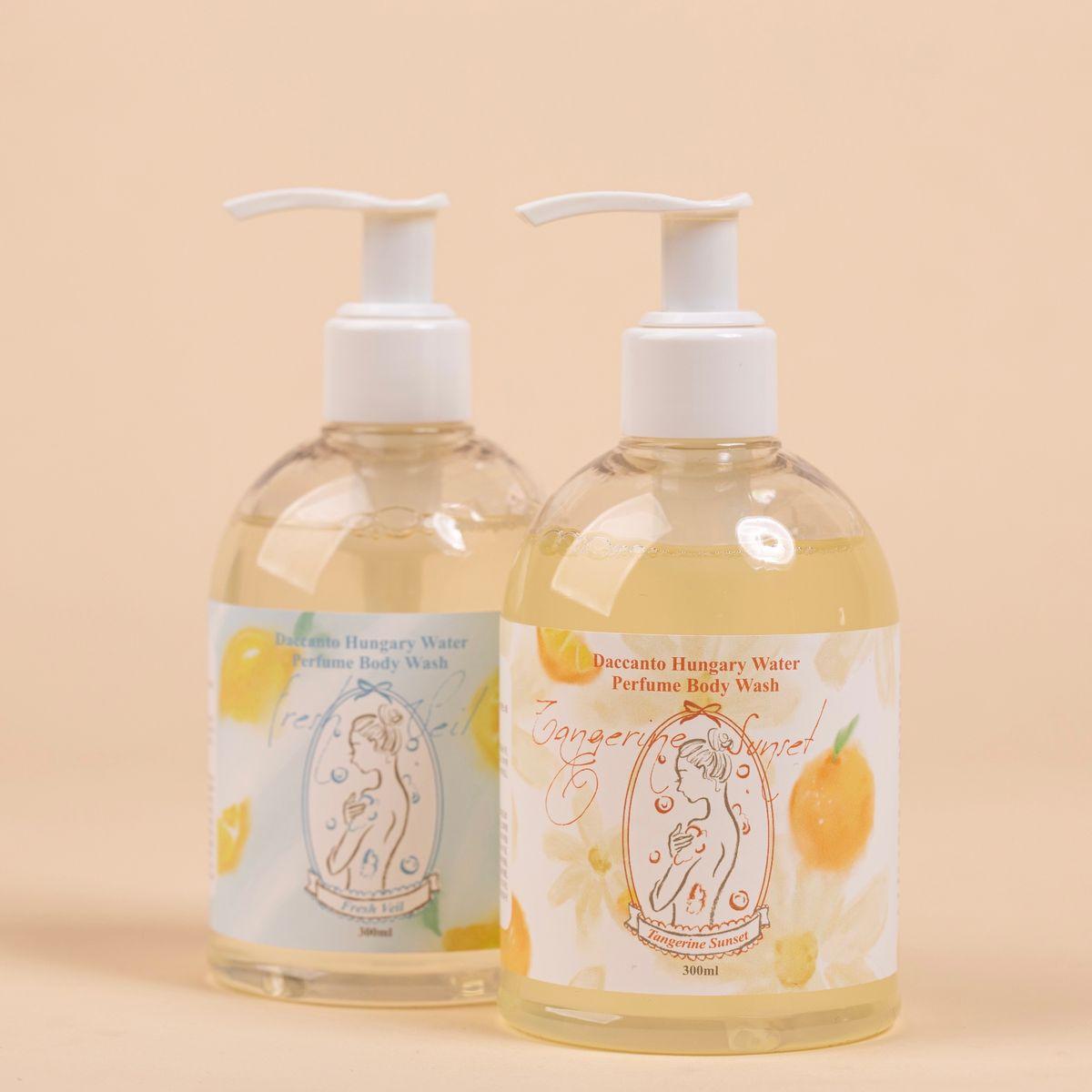 Hungarian Water Perfume Body Wash 300ml (Select 1: Tangerine Sunset / Fresh Veil / 2-Piece Duo Set) Tangerine Sunset