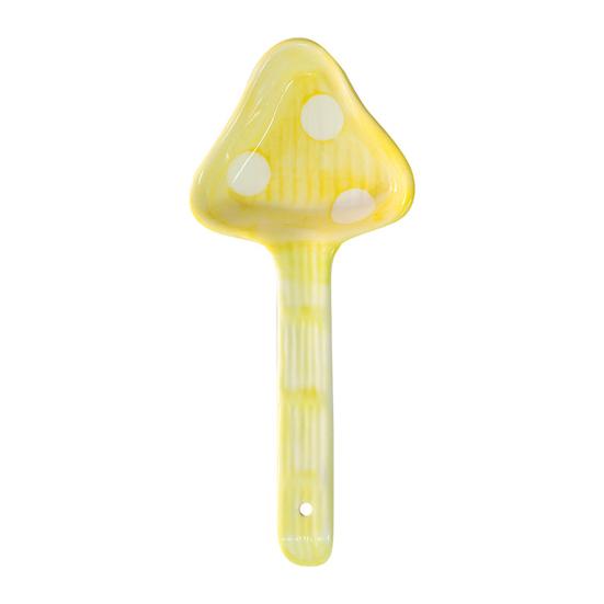 4-teiliges Keramik-Messlöffel-Set, Löffelhalter in Blumentopf-Form mit Pilzlöffeln, Niedliches Küchenwerkzeug für Reis, Backen, Valentinstagsgeschenk für sie