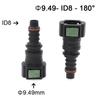 2PCS 9.49mm 9.49 ID8 10x8 180 Fuel Line Hose Pipe Quick Release Female Connector
