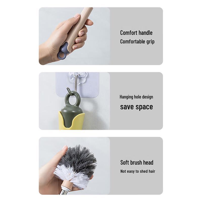 HRTD Stainless Steel Long Handle Toilet Brush
