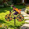 Decorative Stakes for Flower Beds Halloween Wizard/Ghost/Black Cat/Skeleton Bicycle Ground Stake Ornament, Metal Garden Stakes, Gift Lovers