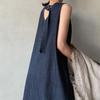 Damen-Maxikleid, locker, ärmellos, Weste, einfarbig, V-Ausschnitt, lockerer Saum, weich, A-Linie, knöchellang, Damen-Sommer-Dating-Kleid