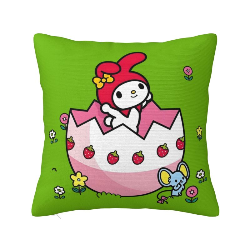 Custom Luxury Sanrio My Melody Anime Cushion Cover for Sofa Polyester Cartoon Cute Throw Pillow Case Bedroom Decoration