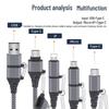 PD Fast Charging Type-C Cable: 5-in-1, 2-in-3 for Huawei - Hot Seller