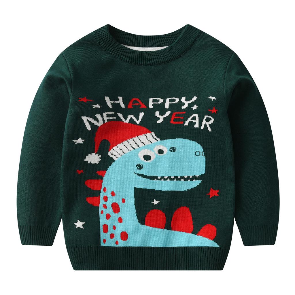 Dziecięcy sweter świąteczny Jesień Zima Dziewczęcy sweter pulowerowy Chłopięcy sweter świąteczny z kreskówek