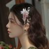 Hair Clip Butterfly Flower Wisteria Glass Hairpin Flower Beads Tassel Hair Claw Multi-functional Styling Hair Accessories