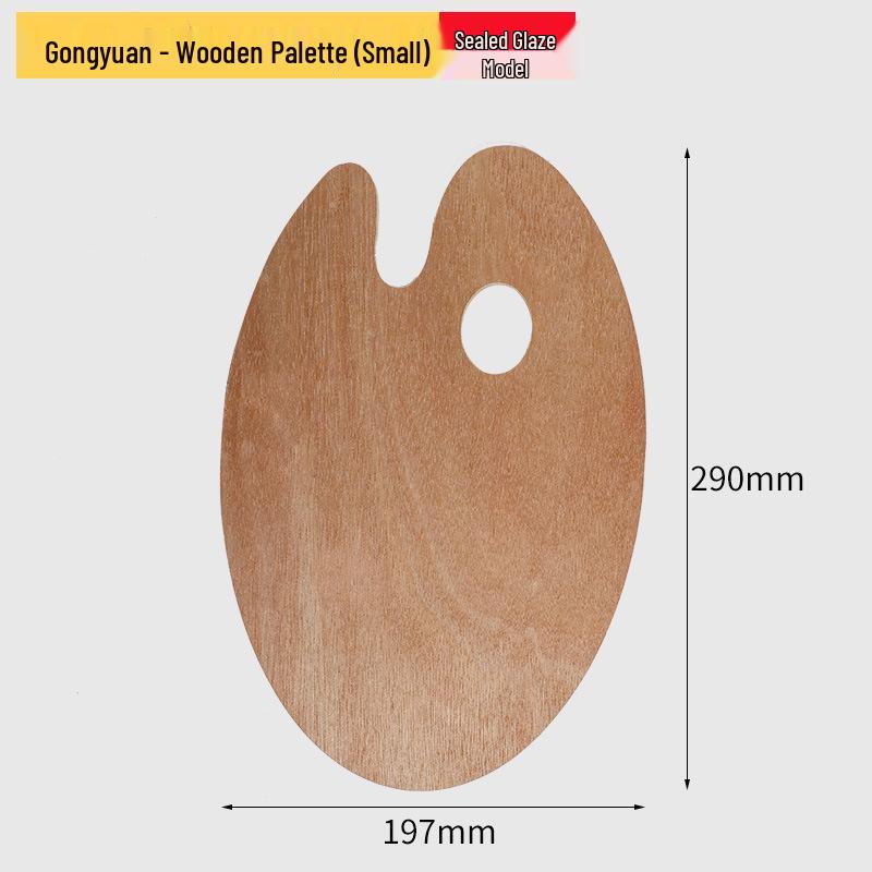 Oval Wooden Painting Palette with Handle - Irregular Shape for Oil and Acrylic