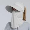 Summer Women Neck Cover Hat Lady Wide Brim Sun Cap Anti UV Foldable Female Casual Outdoor Sport Hiking Ponytail Hat