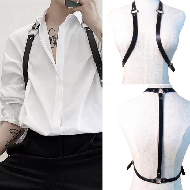 Rock Bands PU Belt Harness for Men Punk Sexy Halter Harness Role Play Supplies