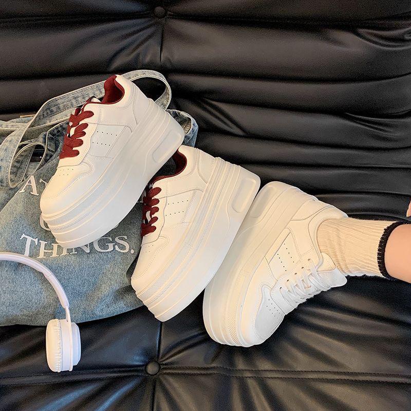 Small thick-soled height-increasing and height-showing shoes 22 spring new muffin soft-soled sports and leisure shoes