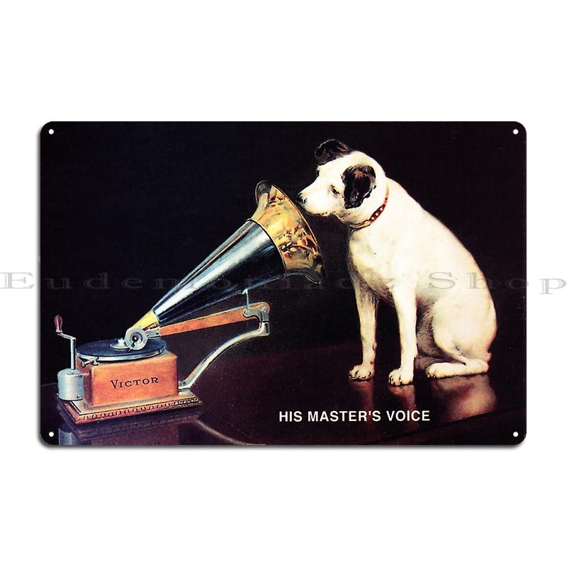 RCA VICTOR HIS MASTERS VOICE by Francis Barraud Vintage Advertisement Metal Garage Design Pub Create Wall Decor Tin Sign Poster