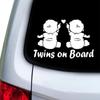 1 PC Auto Decoration Cartoon Window  Car Sticker Twins Baby On Board Decals