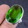 Peridot Gemstone Handmade 925 Sterling Silver Jewelry Ring Size 6 o9c93