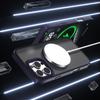 C1 Series For iPhone 15 Pro Max Case TPU+PC Skin Touch Anti-Shock Phone Cover with Magnetic Kickstand