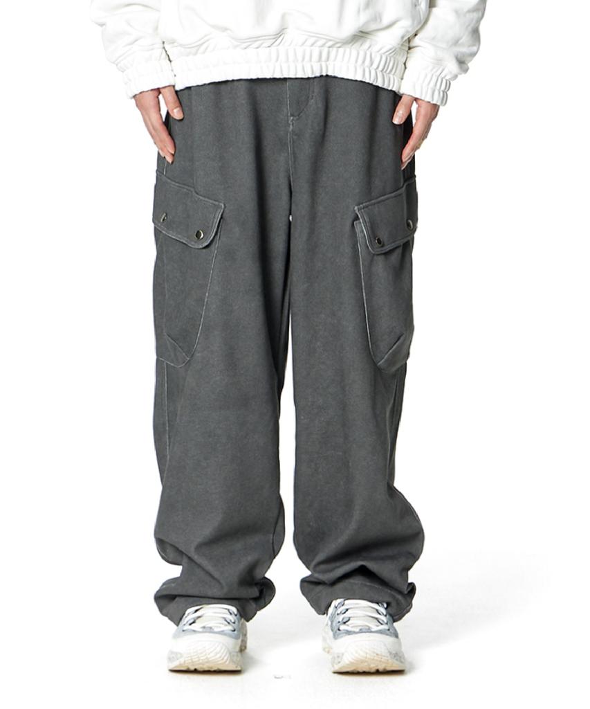 Loghideumatin Side Big Pocket Cargo Pants (Washed Gray)